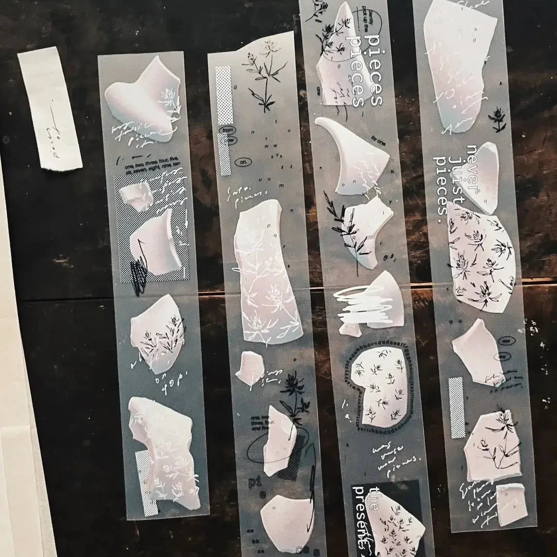 SOMESORTOF.FERN PET Tape pieces of. Sample Roll (100cm per cycle)