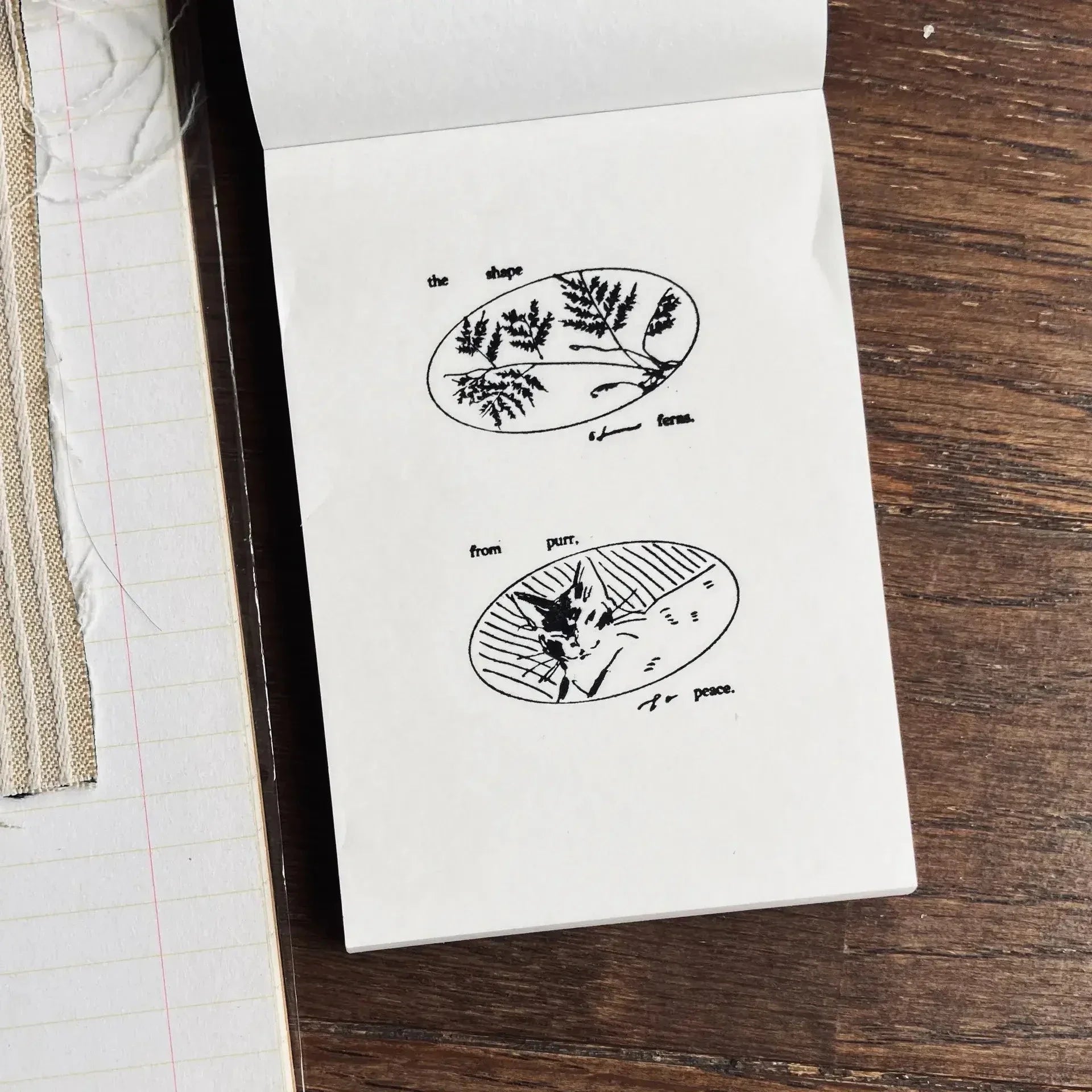 SOMESORTOF.FERN Rubber Stamp from purr to peace