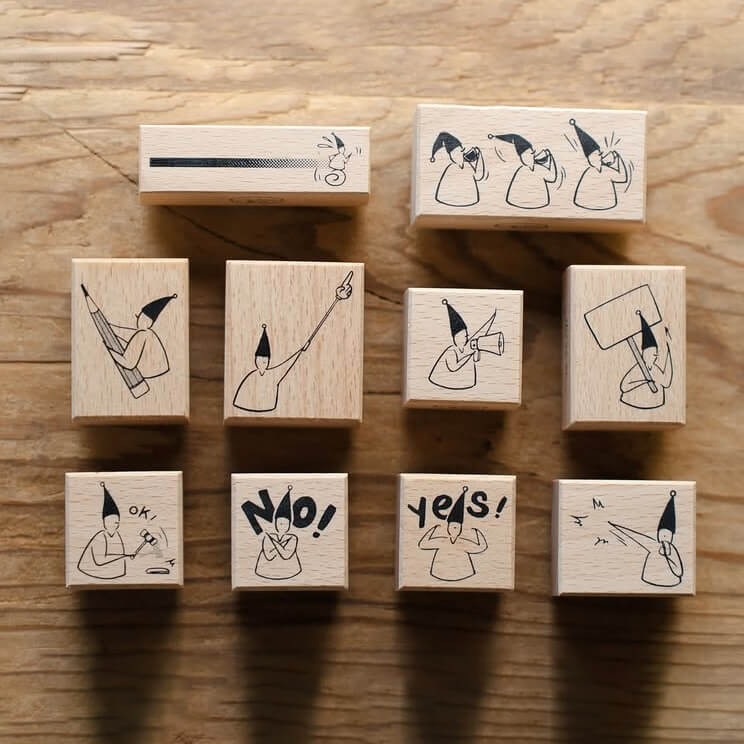 MODAIZHI Rubber Stamp Collection: Notice Signboard Elf