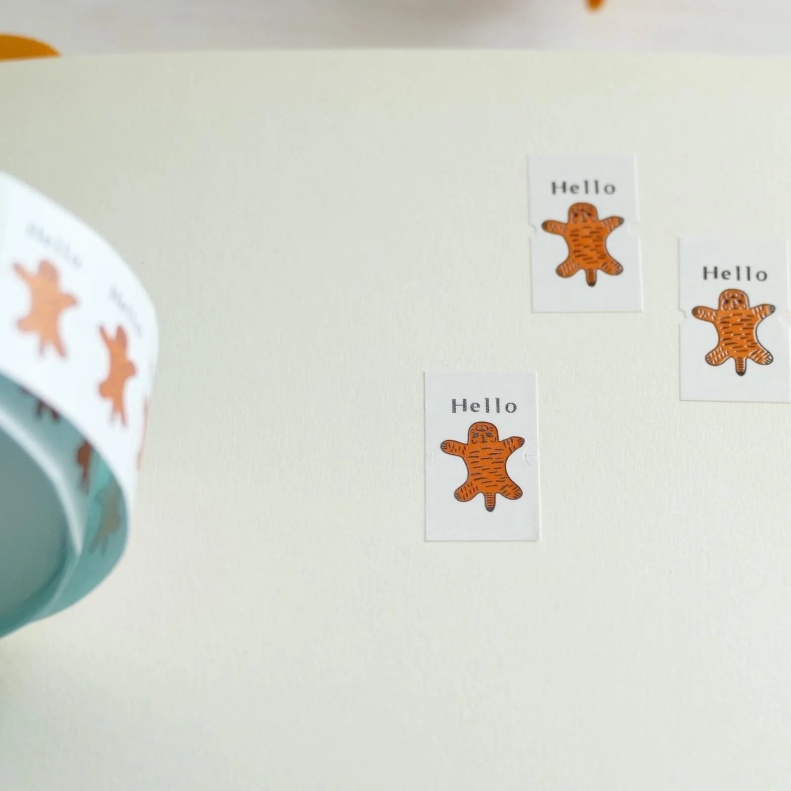 PANDA FACTORY Price Tag Labels Hello Tiger (L) Sample Pack (50± pieces)