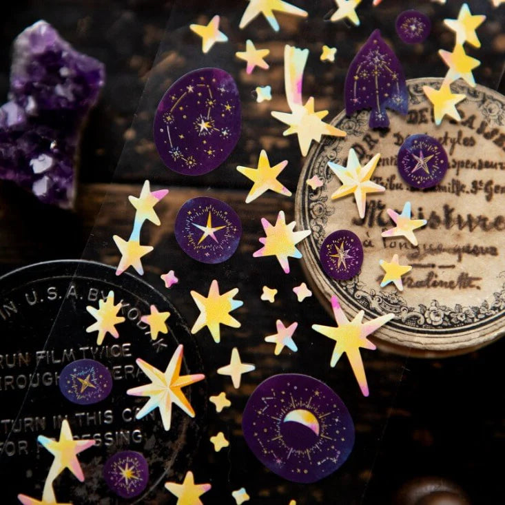 OURS Die-Cut PET Tape Stars Sample Roll (25cm per cycle)