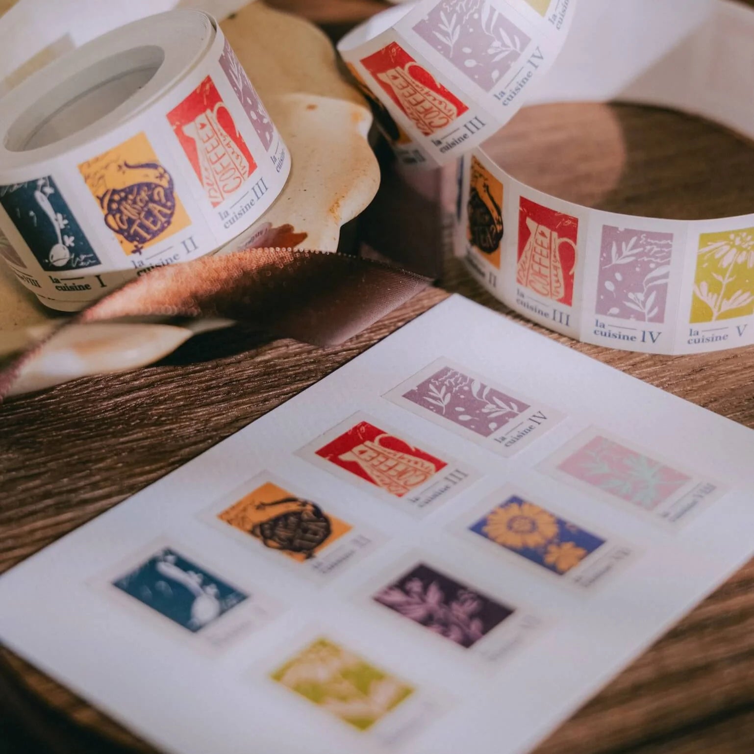 MEOW ILLUSTRATION Price Tag Label Sticker Roll The Gallery Sample Pack (50± pieces)