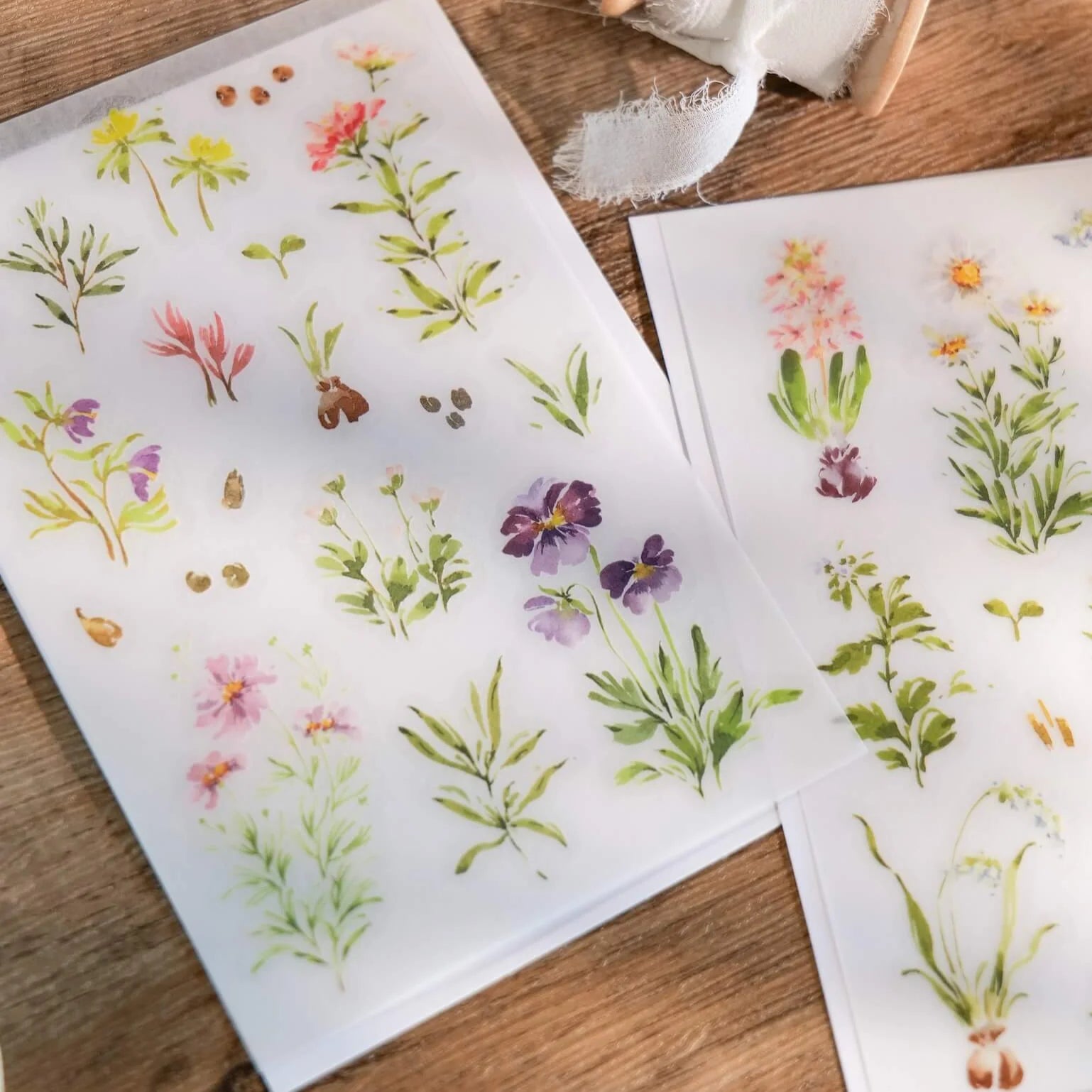 MEOW ILLUSTRATION Print-On Stickers A Year of Blossom
