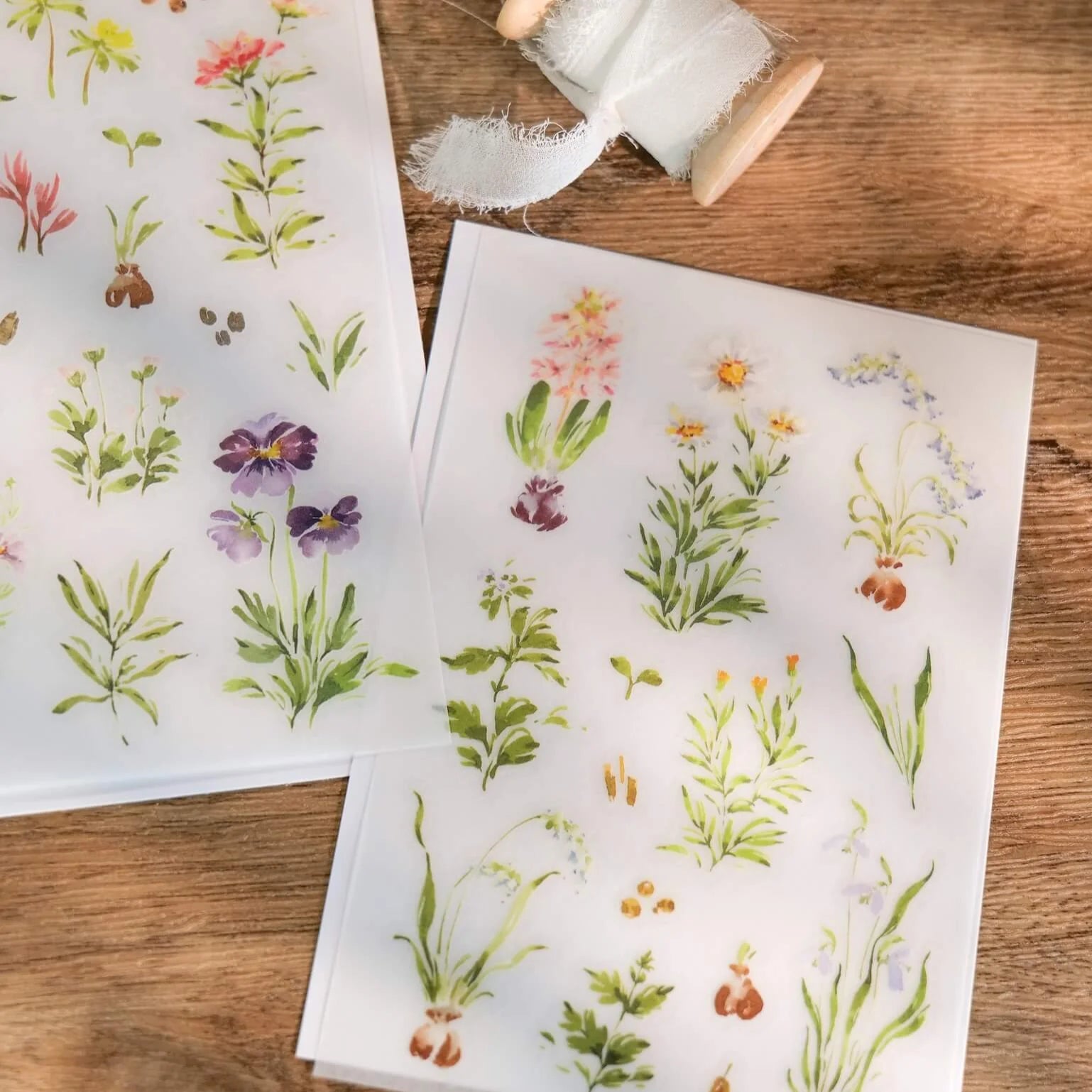 MEOW ILLUSTRATION Print-On Stickers A Year of Blossom