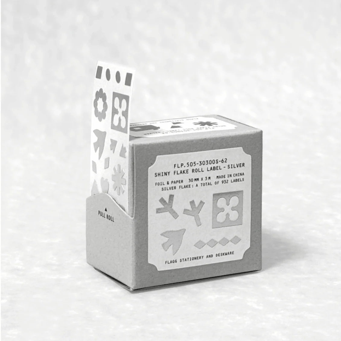 FLAGG Shiny Flake Roll Label Silver