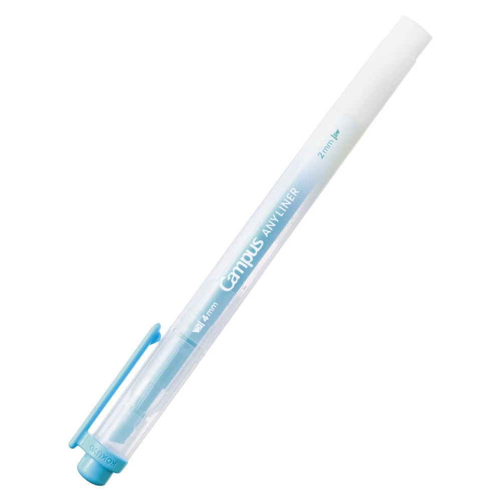 KOKUYO Campus Any Liner Highlighter 4mm/2mm Dual Tip Neon Blue (WPM2-2)