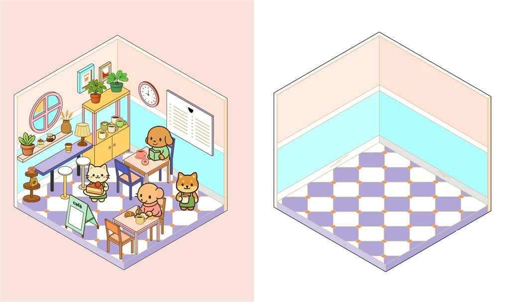Cute 'N' Cozy Sticker Therapy: Coffee Shops by Zenny Abanales