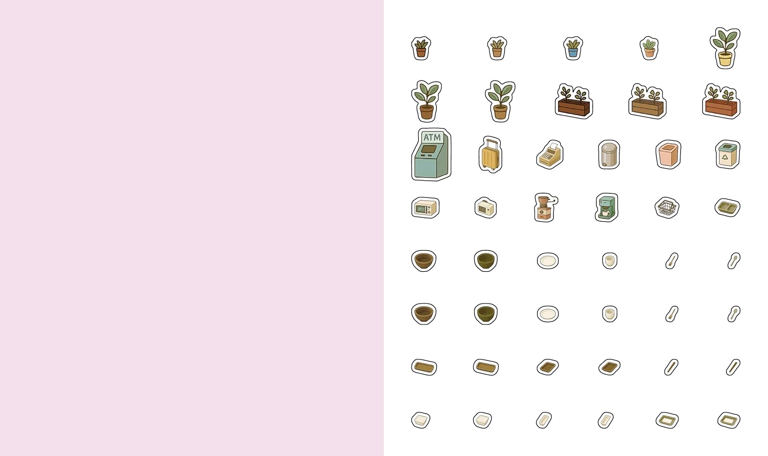 Cute 'N' Cozy Sticker Therapy: Convenience Stores by Zenny Abanales
