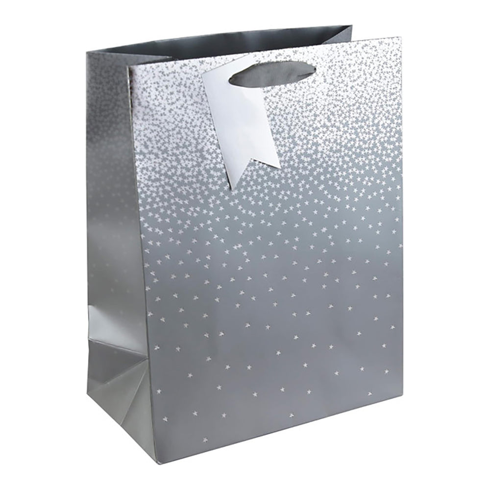 EUROWRAP Gift Bag Large Silver Ombre