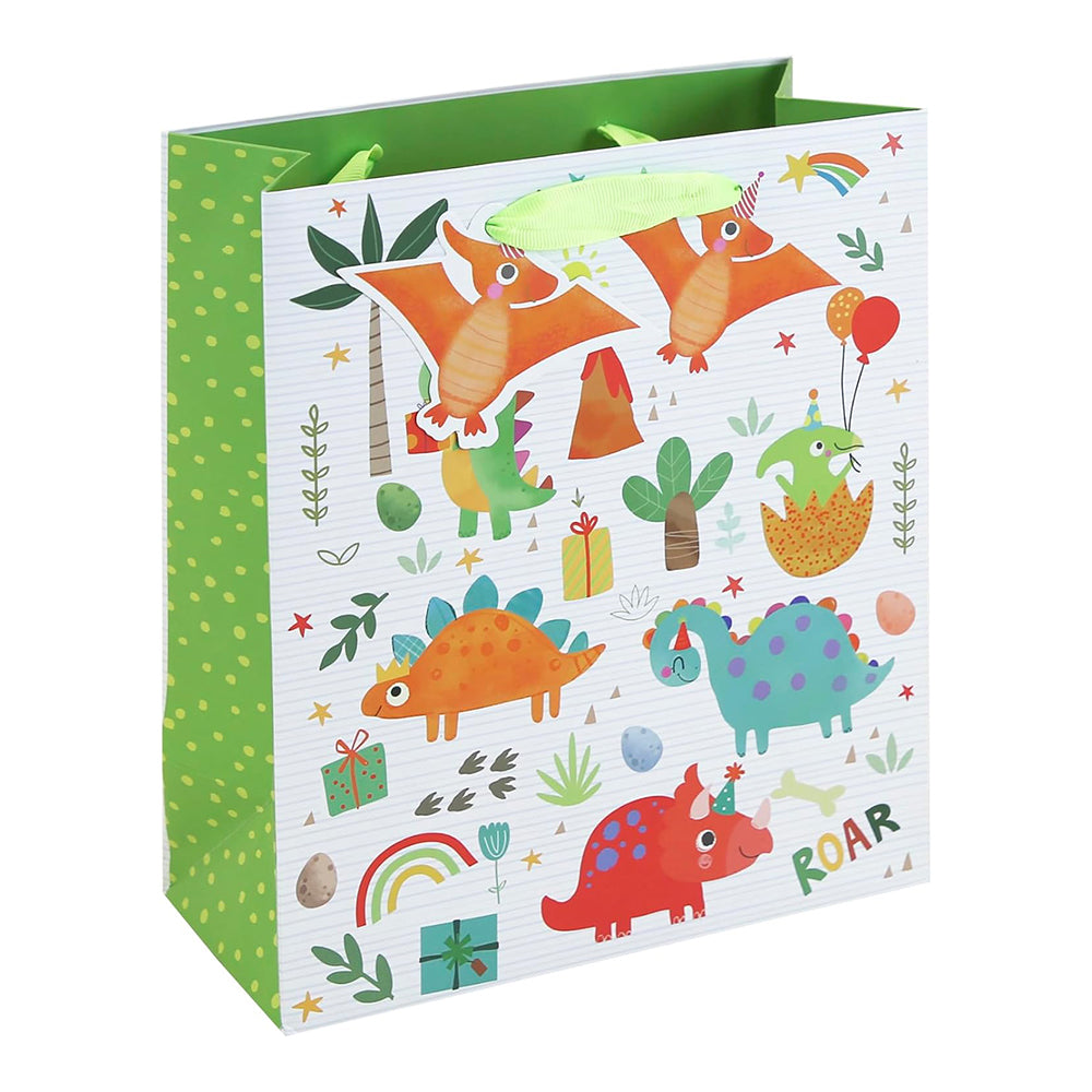 EUROWRAP Gift Bag Medium Dino Scene