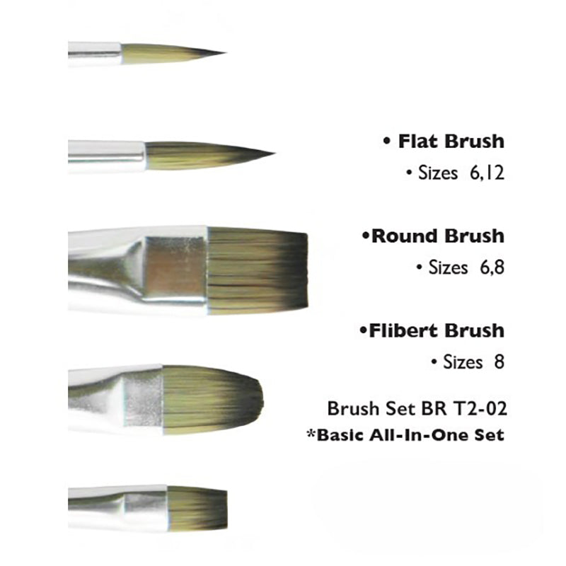 KCK 2Tone Nylon Brush Set INTRO2 - 5 pcs