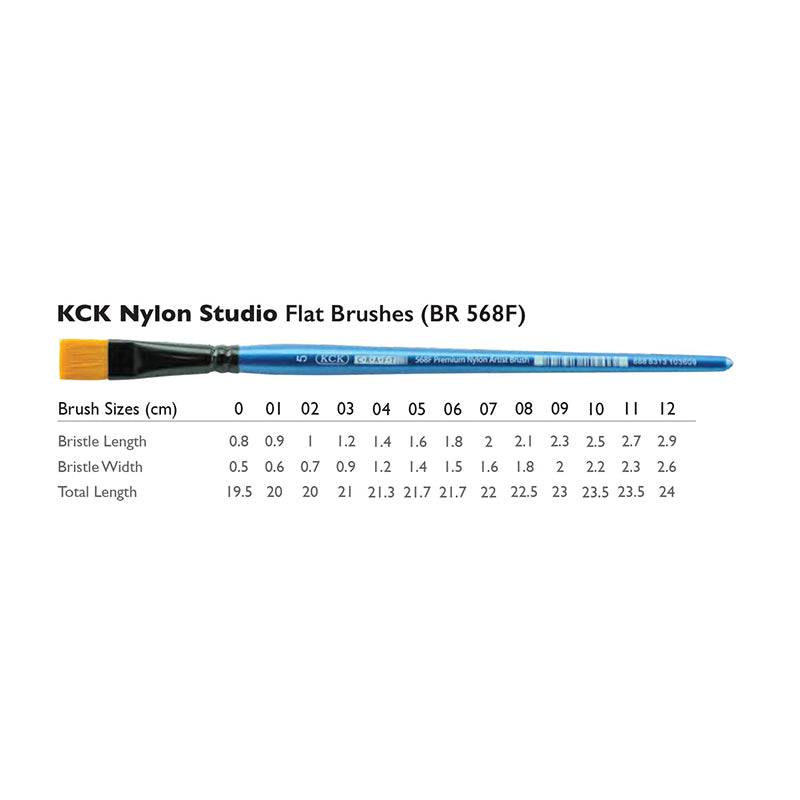 KCK Golden Nylon Brush Flat 568F #1
