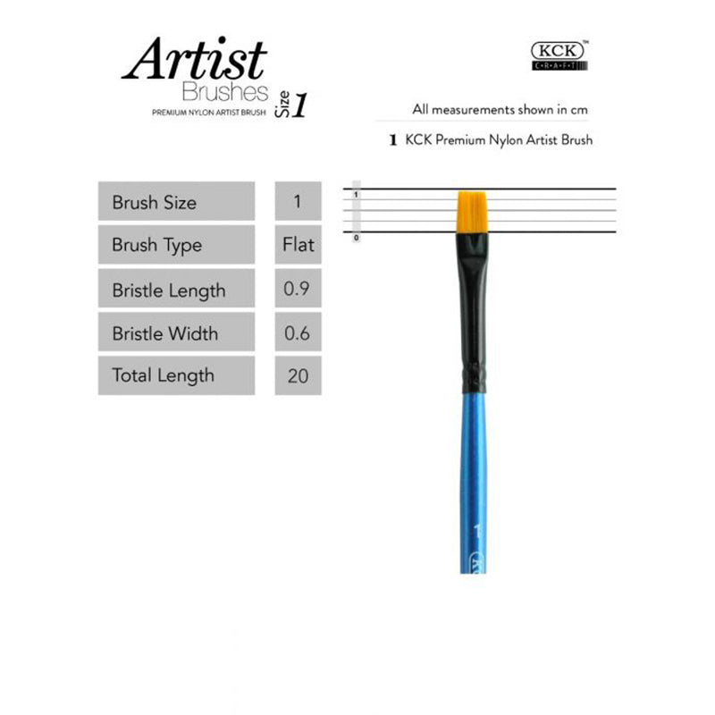 KCK Golden Nylon Brush Flat 568F #1