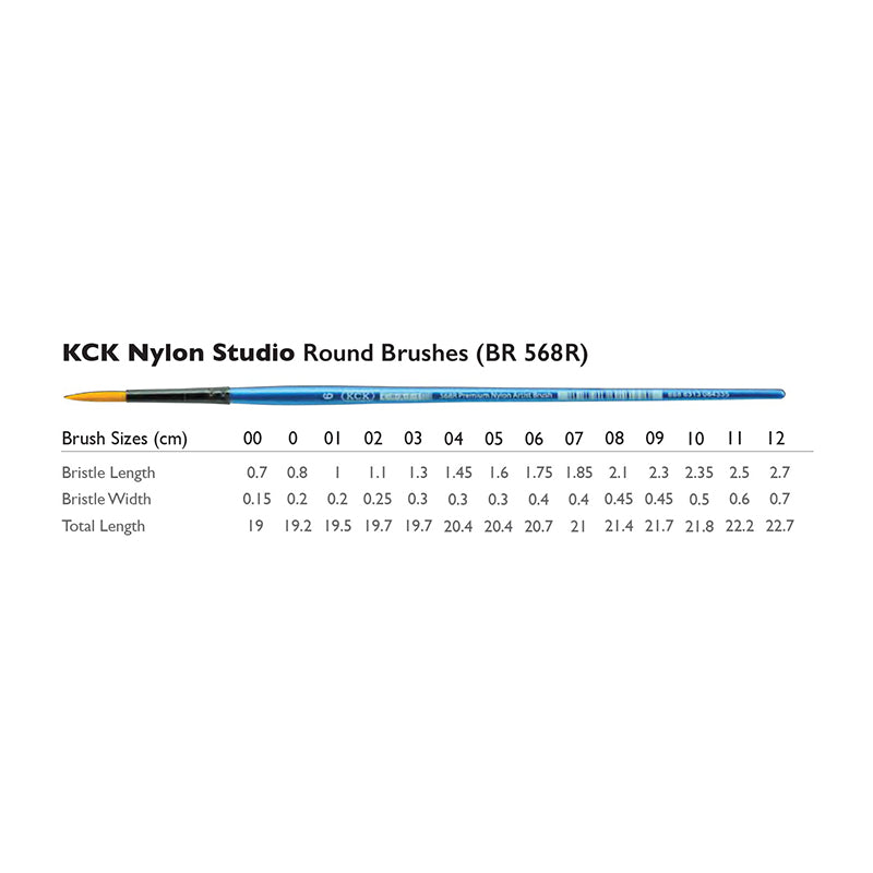 KCK Nylon Water Color Brush Round 568R #00