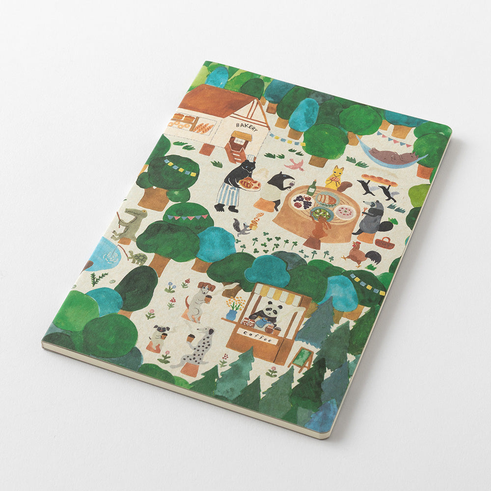MIDORI Yuru Log Notebook B6 Forest Animal A