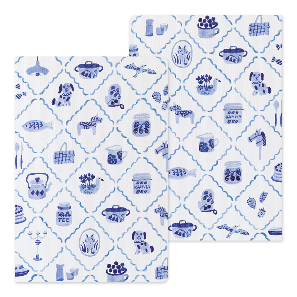 MIDORI Yuru Log Notebook B6 Blue Nordic A