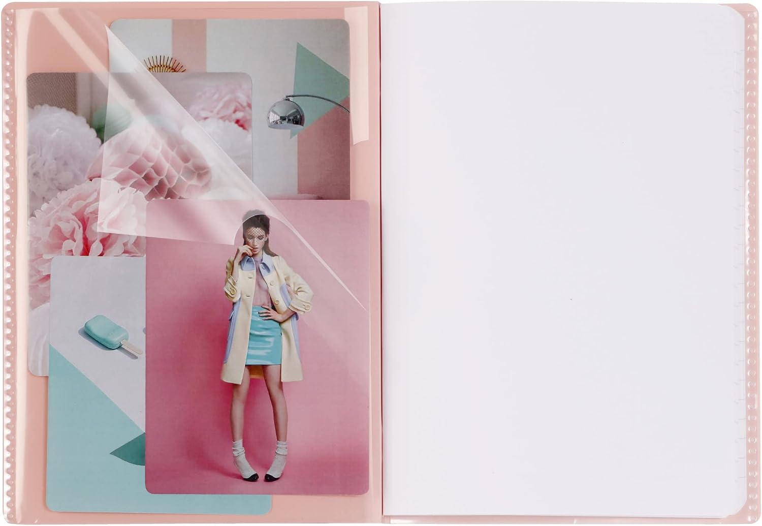 CLAIREFONTAINE Koverbook Blush Stapled Notebook A4 96p Ruled Coral (971779C)