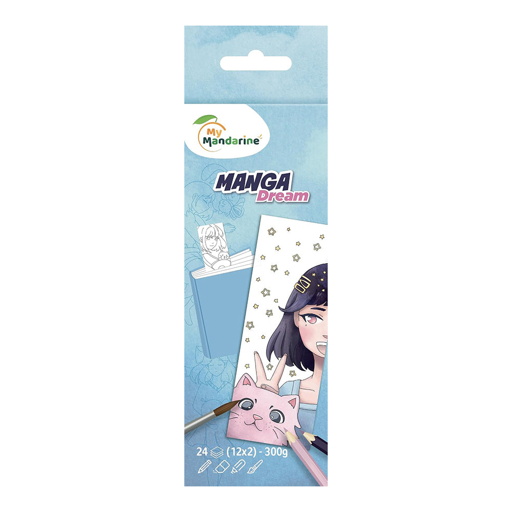 MYMANDARINE Colouring Bookmark Manga Dream