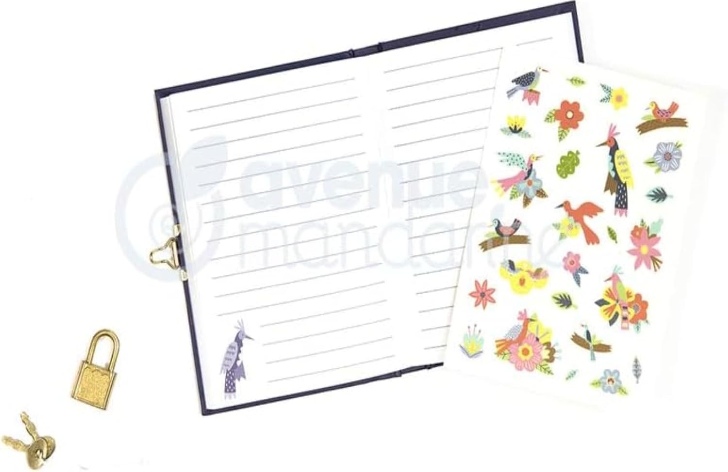 MYMANDARINE Secret Diary Birds & Flowers