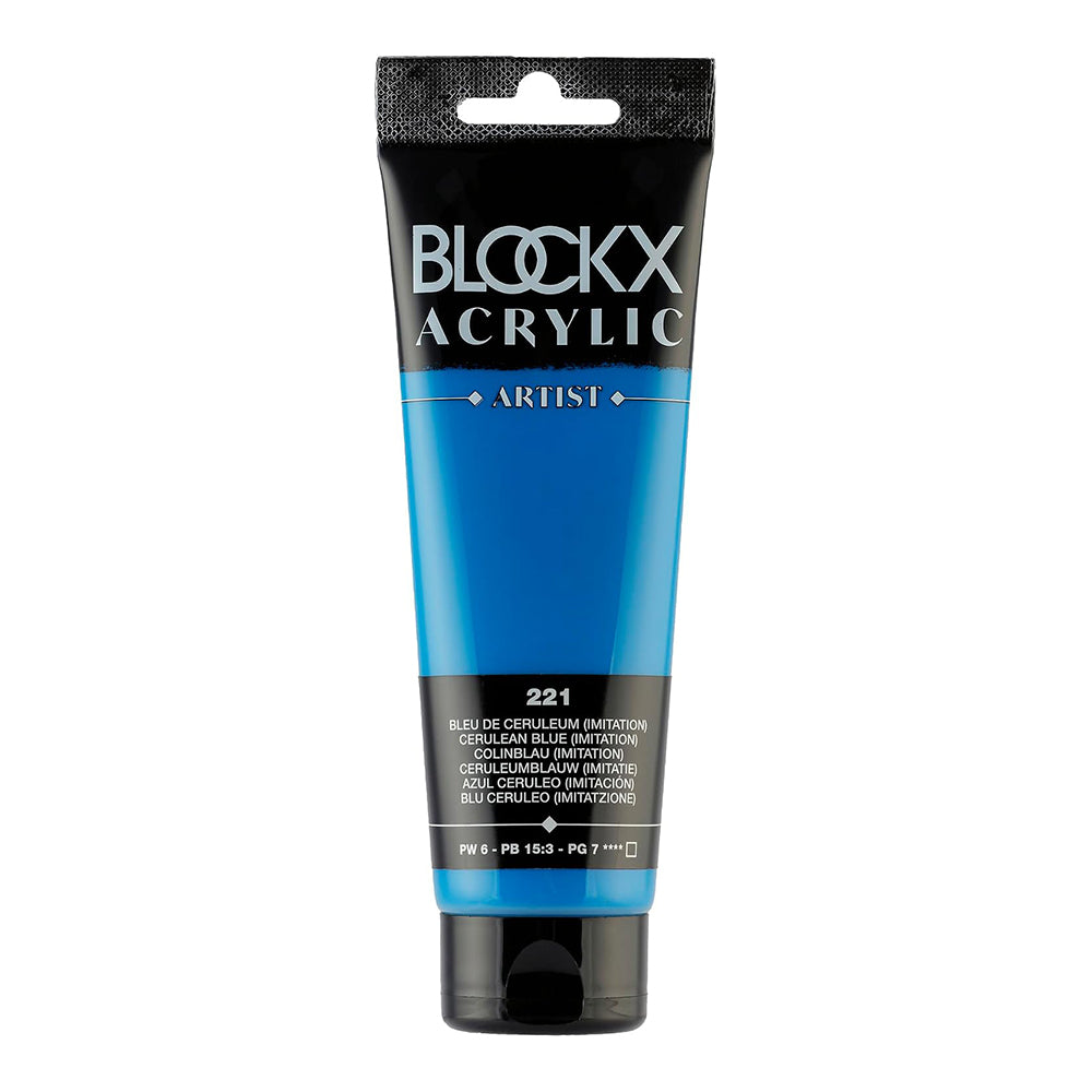 BLOCKX Artist Acrylic 120ml Cerulean Blue (221)