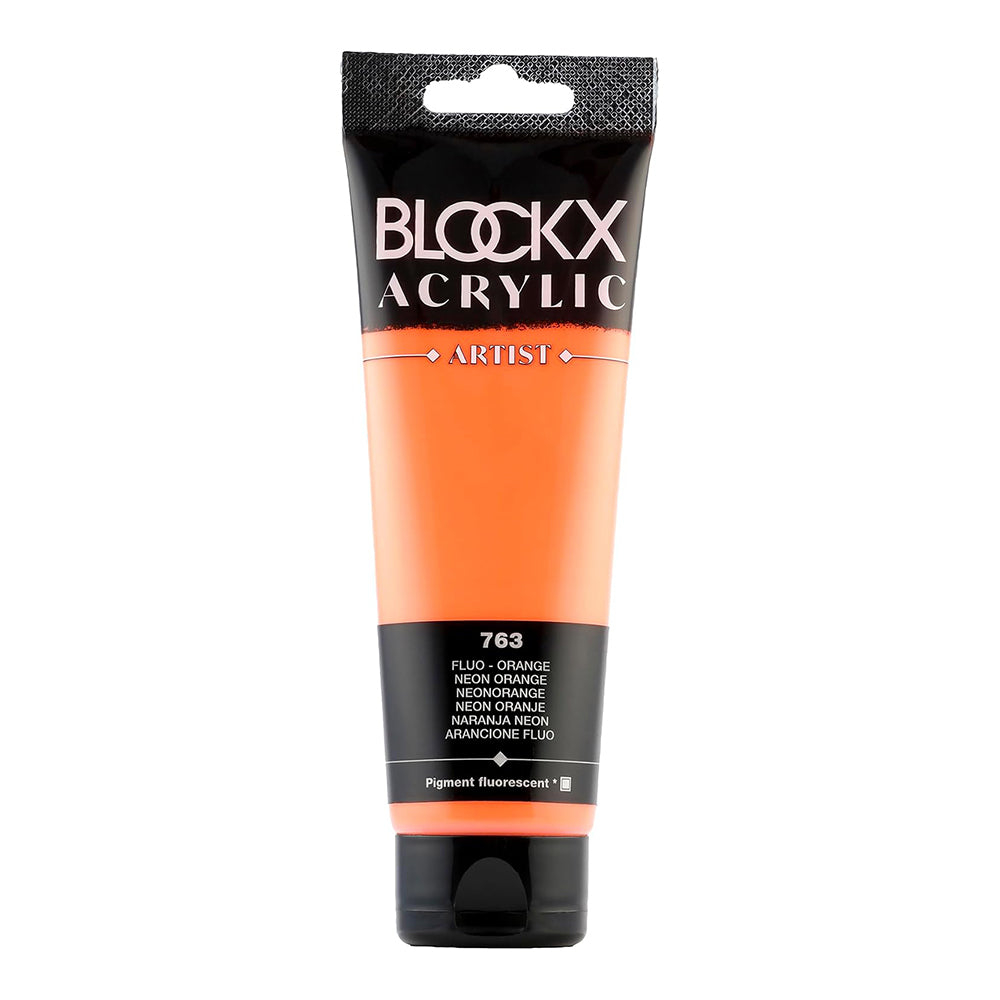 BLOCKX Artist Acrylic 120ml Neon Orange (763)