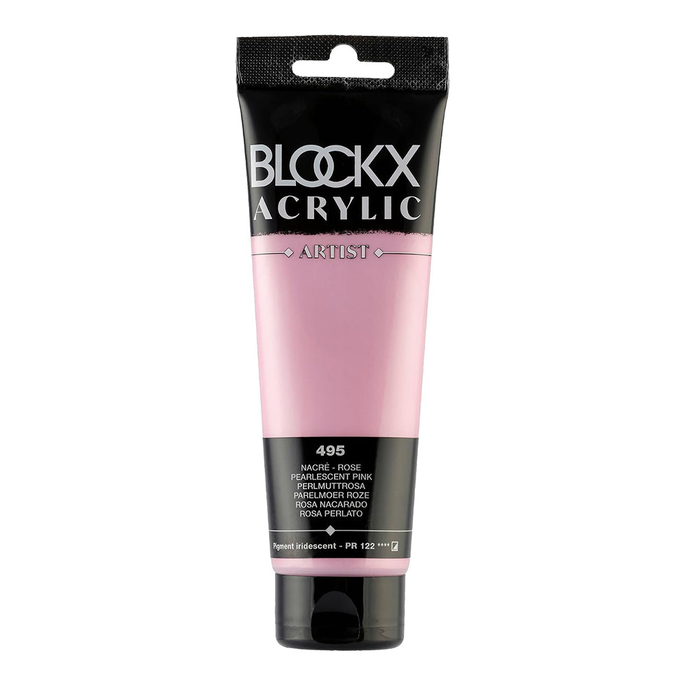 BLOCKX Artist Acrylic 120ml Pearlescent Pink (495)