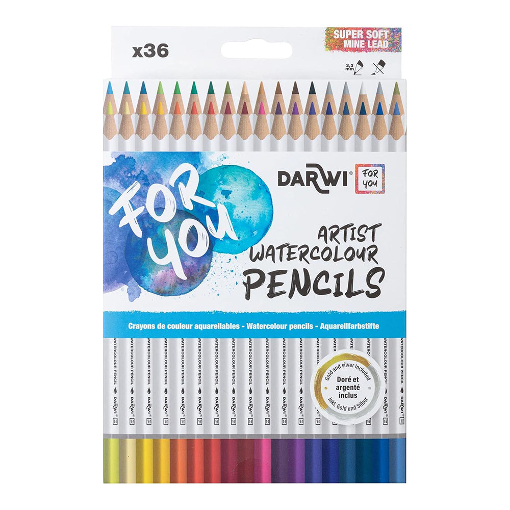 DARWI FOR YOU Watercolour Pencils Set of 36