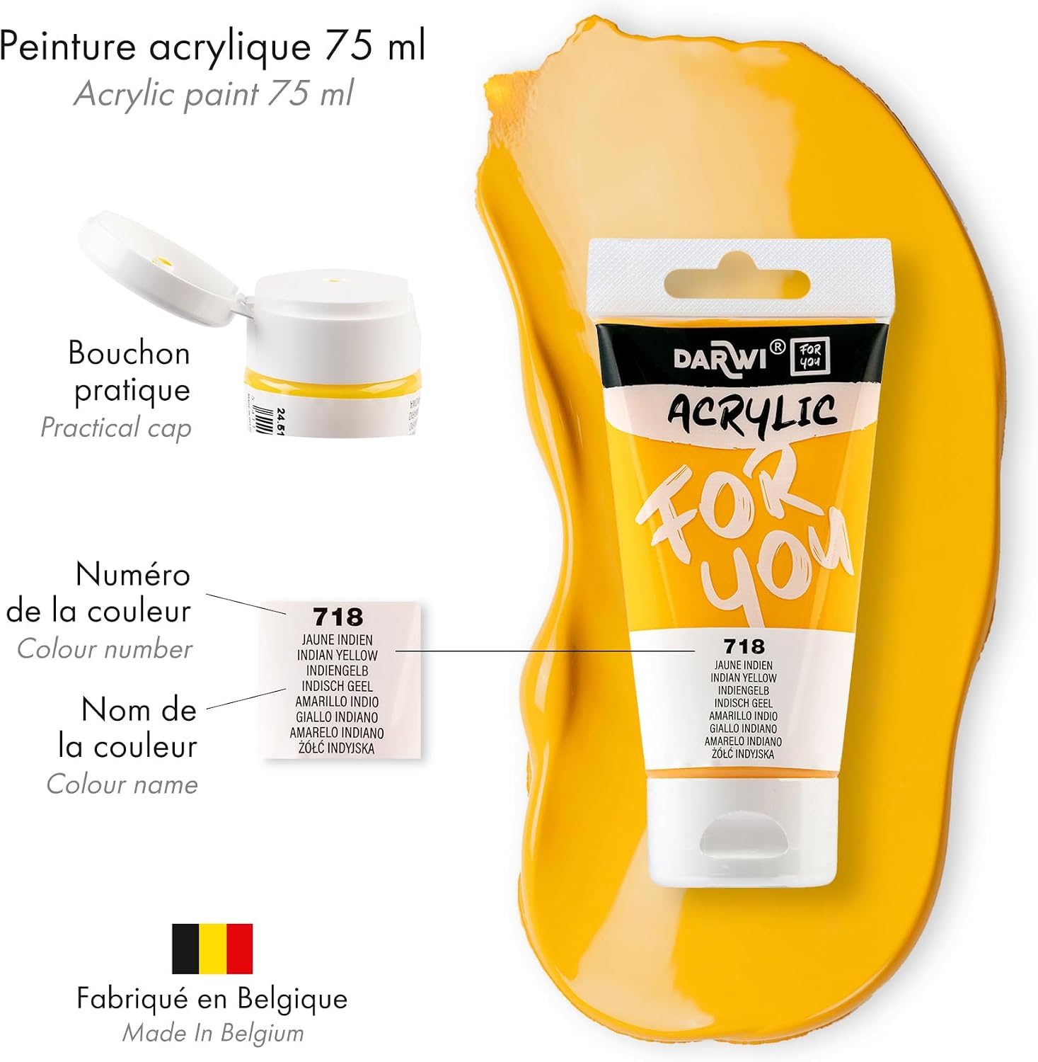 DARWI FOR YOU Acrylic 75ml Indian Yellow (718)