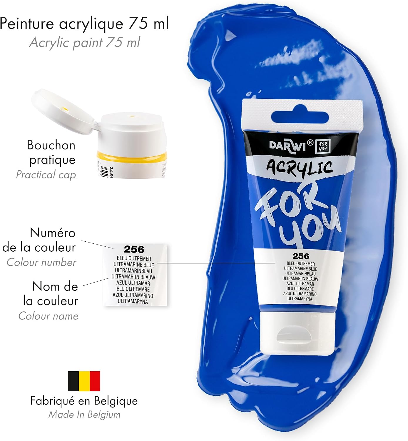 DARWI FOR YOU Acrylic 75ml Ultramarine Blue (256)