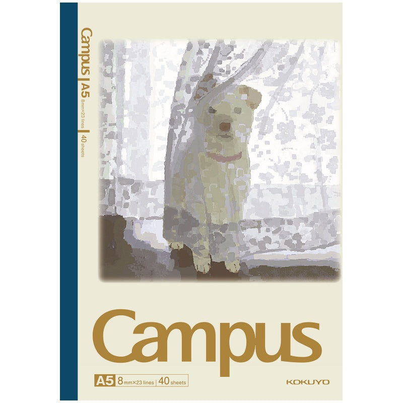KOKUYO Campus AC Illustrator Notebook A5 40P Curtains & Puppies