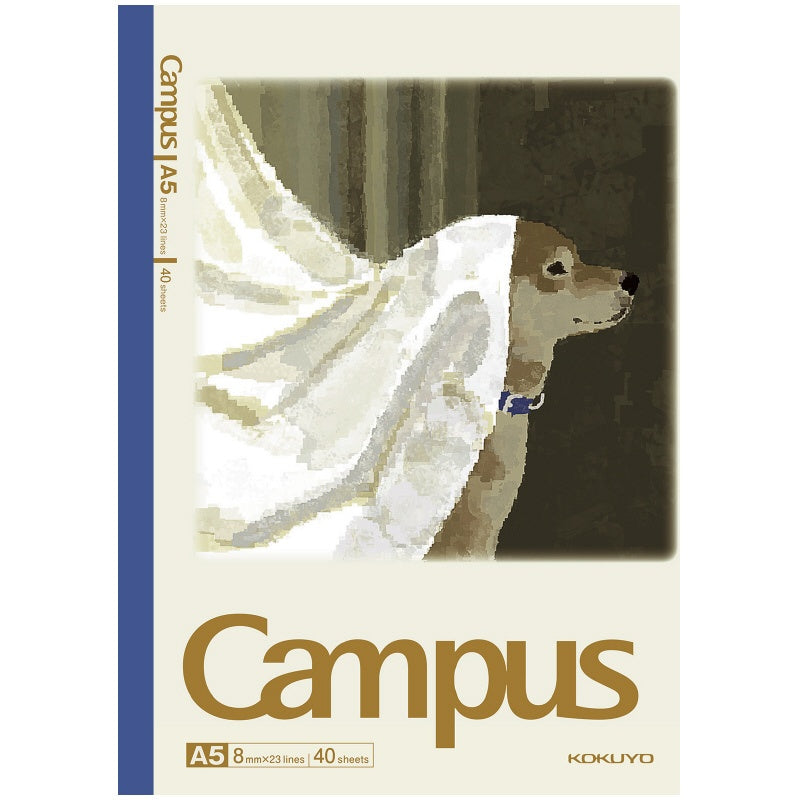 KOKUYO Campus AC Illustrator Notebook A5 40P Curtains & Puppies