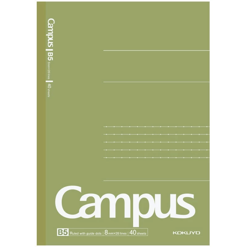 KOKUYO Campus AC Notebook B5 40P Moss Green