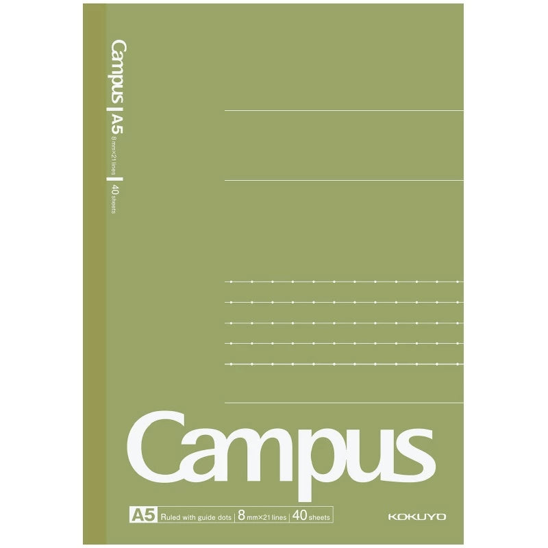 KOKUYO Campus AC Notebook A5 40P Moss Green