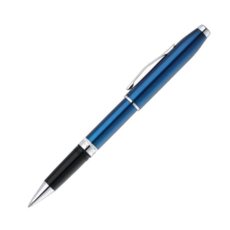 CROSS Foundry Glossy Translucent Blue Lacquer with Polished Chrome Appointments Rollerball Pen