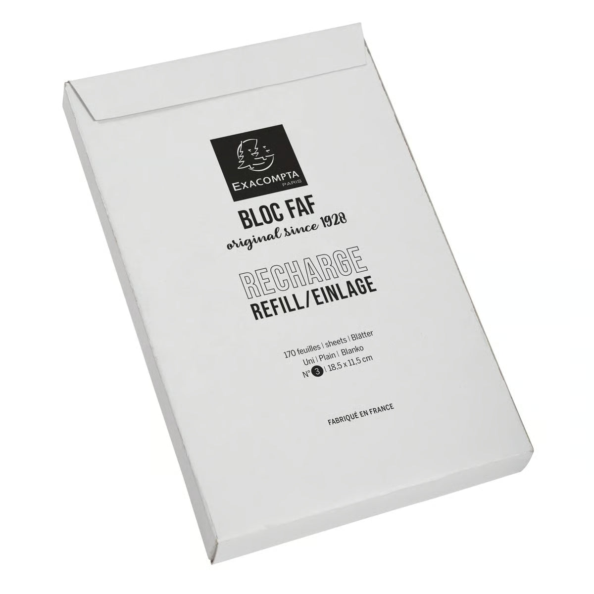EXACOMPTA FAF Desk Pad Refill 170sh No.3 18.5x11cm / Plain / Box of 1