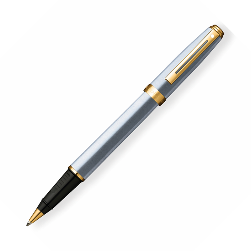 SHEAFFER Prelude 342 Brushed Chrome with Gold Trim Rollerball Pen
