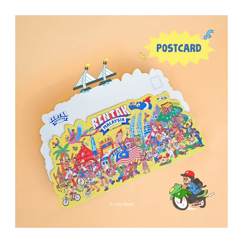 LOKAMADE Shaped Postcard MDP85: Rentak Malaysia