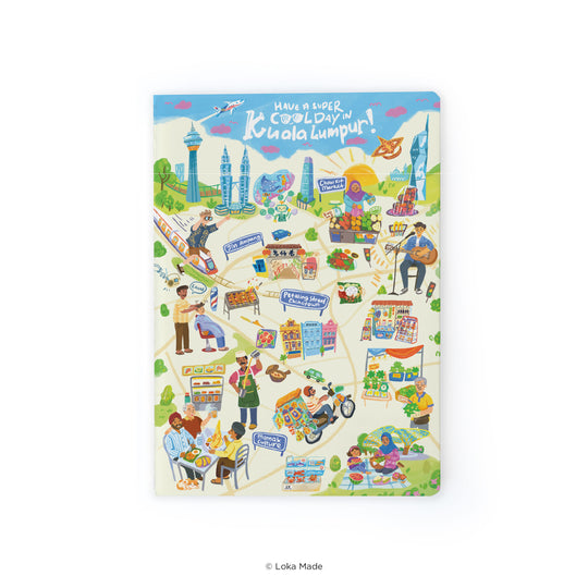 LOKAMADE Doodle Land Notebok NB-DL-409: Have A Super Cool Day in Kuala Lumpur