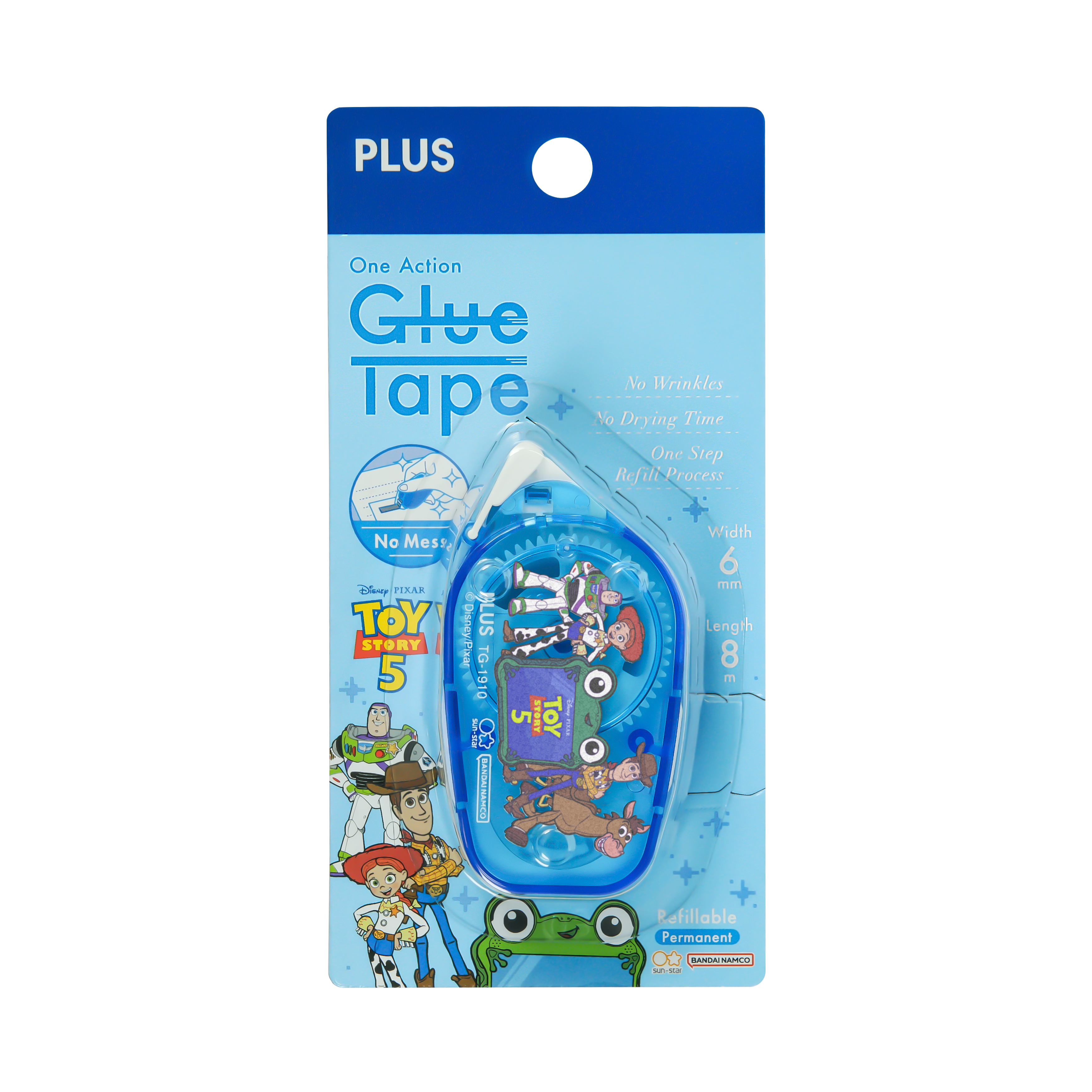 PLUS One Action Glue Tape x Toy Story 6mmx8M Light Blue