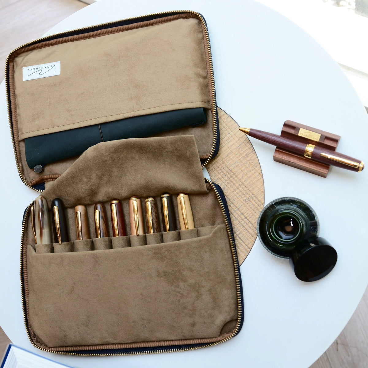 KYOKU HAKU Zippered Pen Case 10 Slots Memories