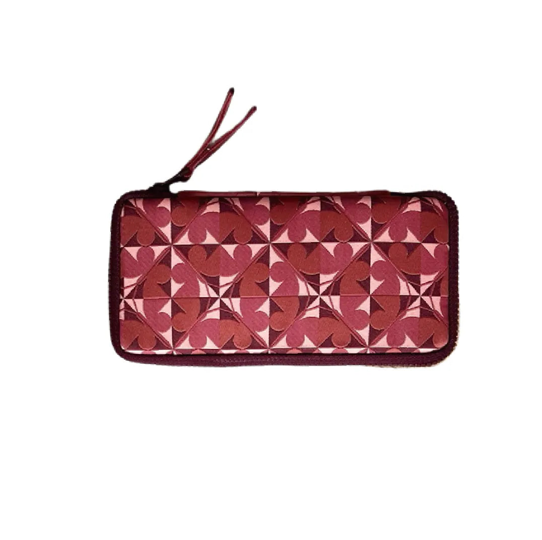 KYOKU HAKU Zippered Pen Case 3 Slots Archeology Red