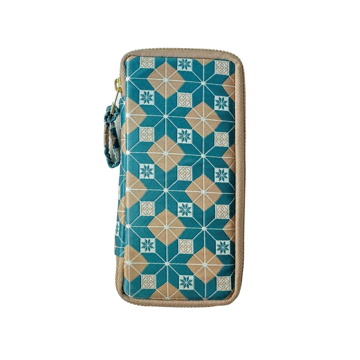 KYOKU HAKU Zippered Pen Case 3 Slots Siraya Khaki