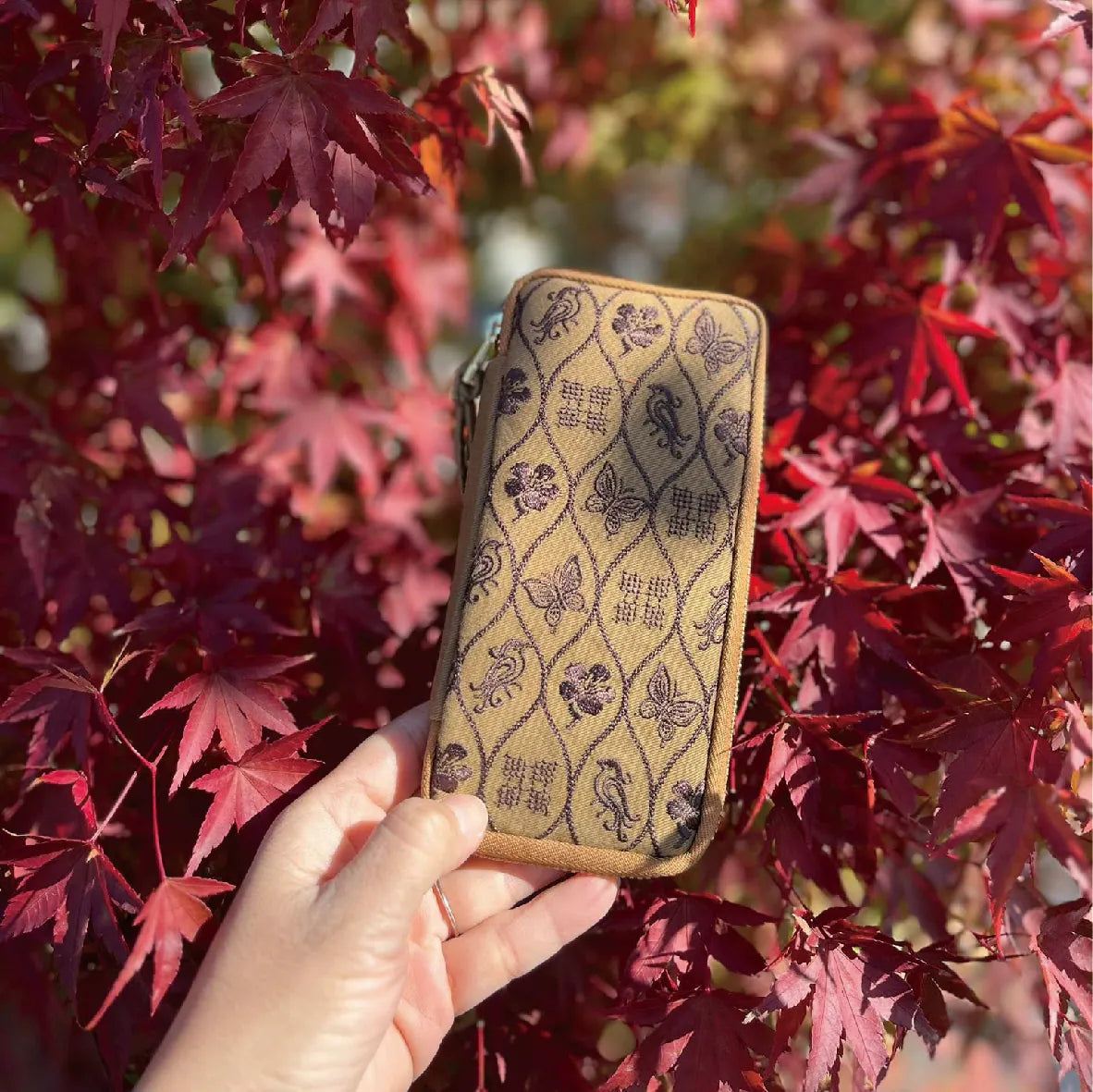 KYOKU HAKU Zippered Pen Case 3 Slots Belief