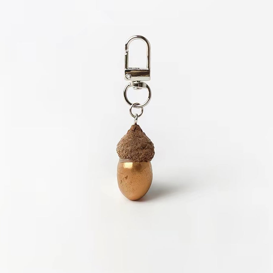 JIPPURI Keychain Nuts Golden Acorn