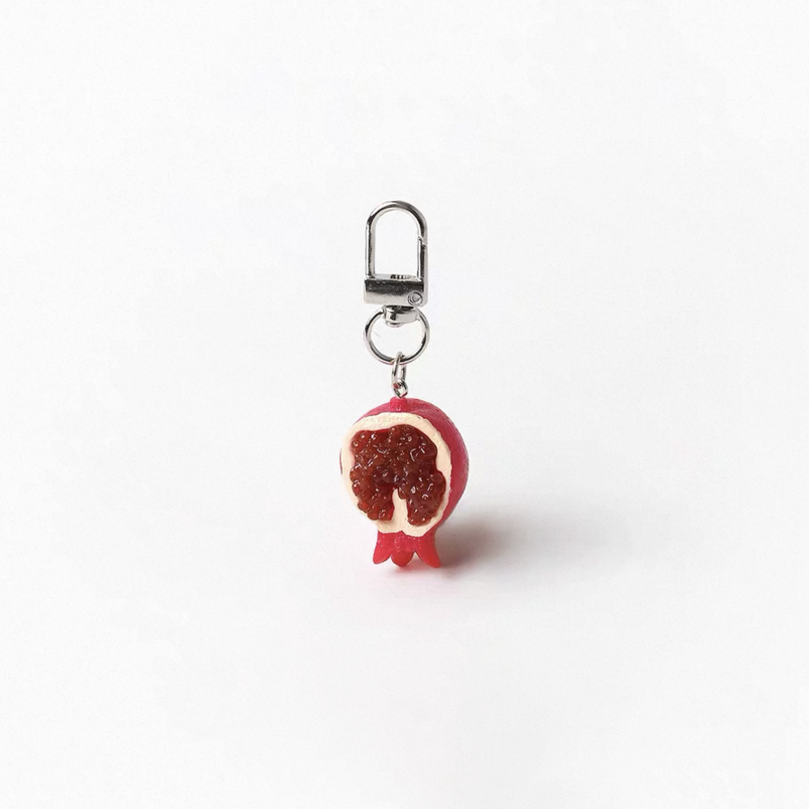 JIPPURI Keychain Fruit Market Half Open Pomegranate