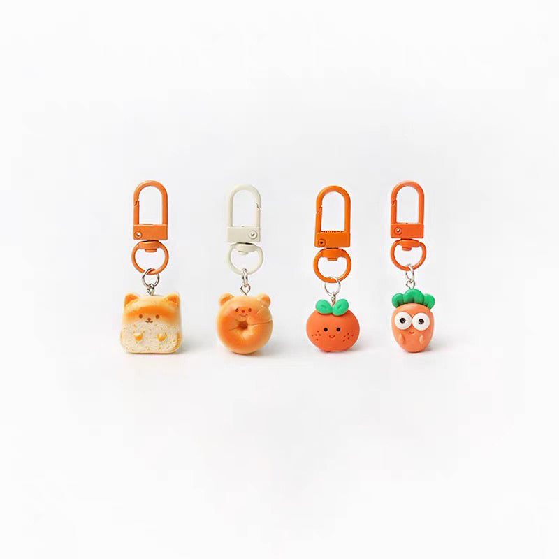 JIPPURI Keychain Cute Buns Puppy Toast