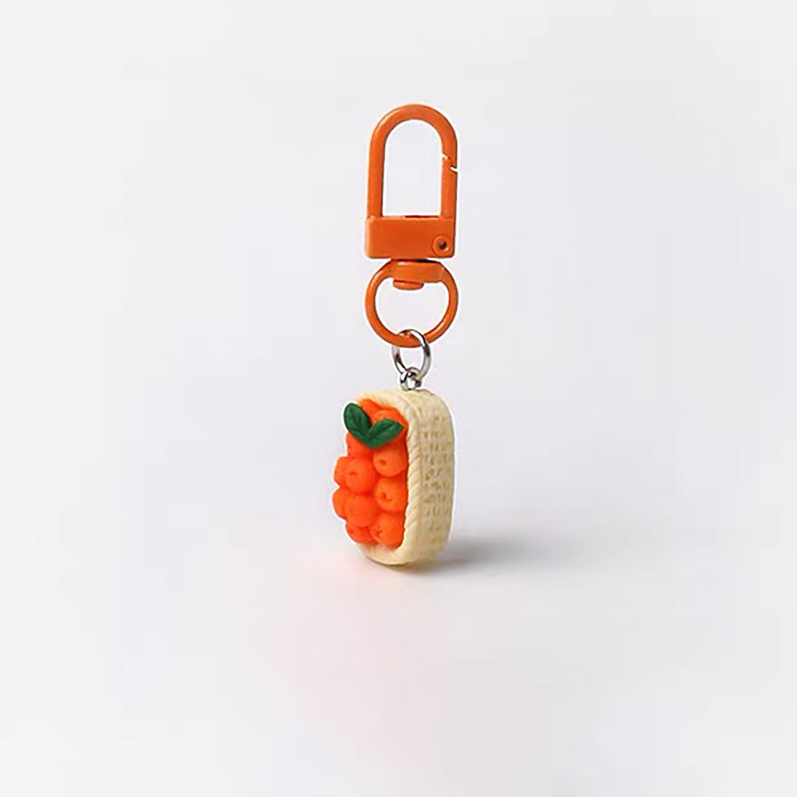 JIPPURI Keychain Basket of Persimmons Rectangle