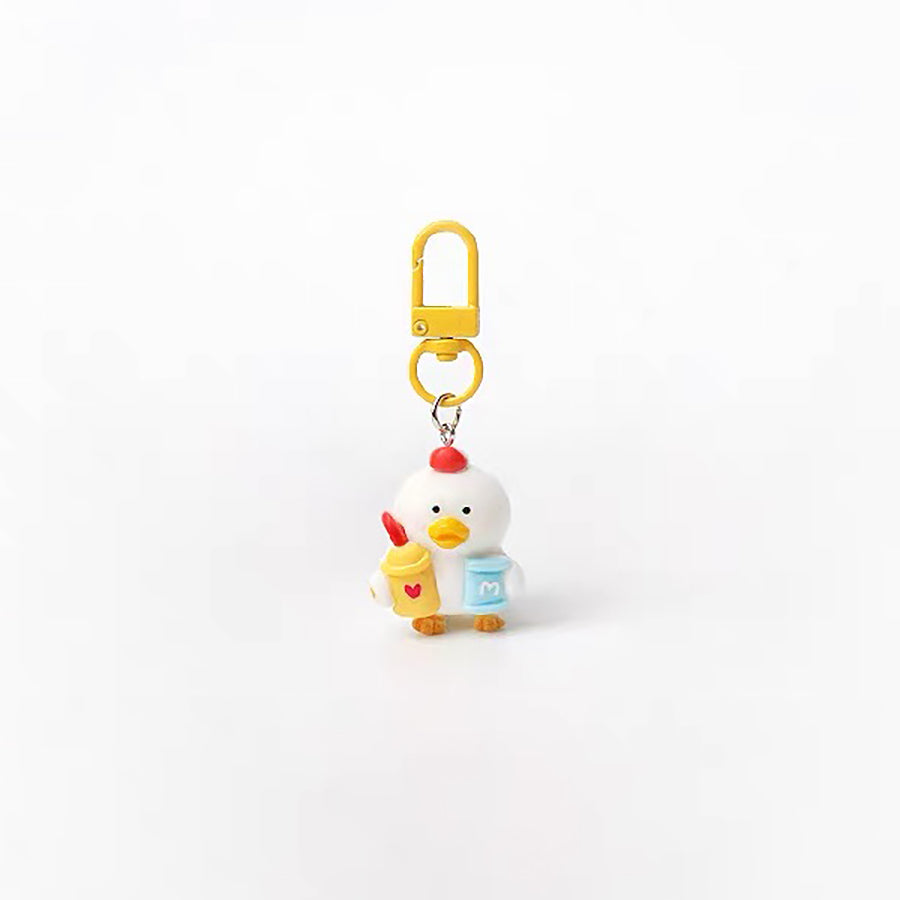 JIPPURI Keychain Milk Tea Duck White Duck Double Milk Tea
