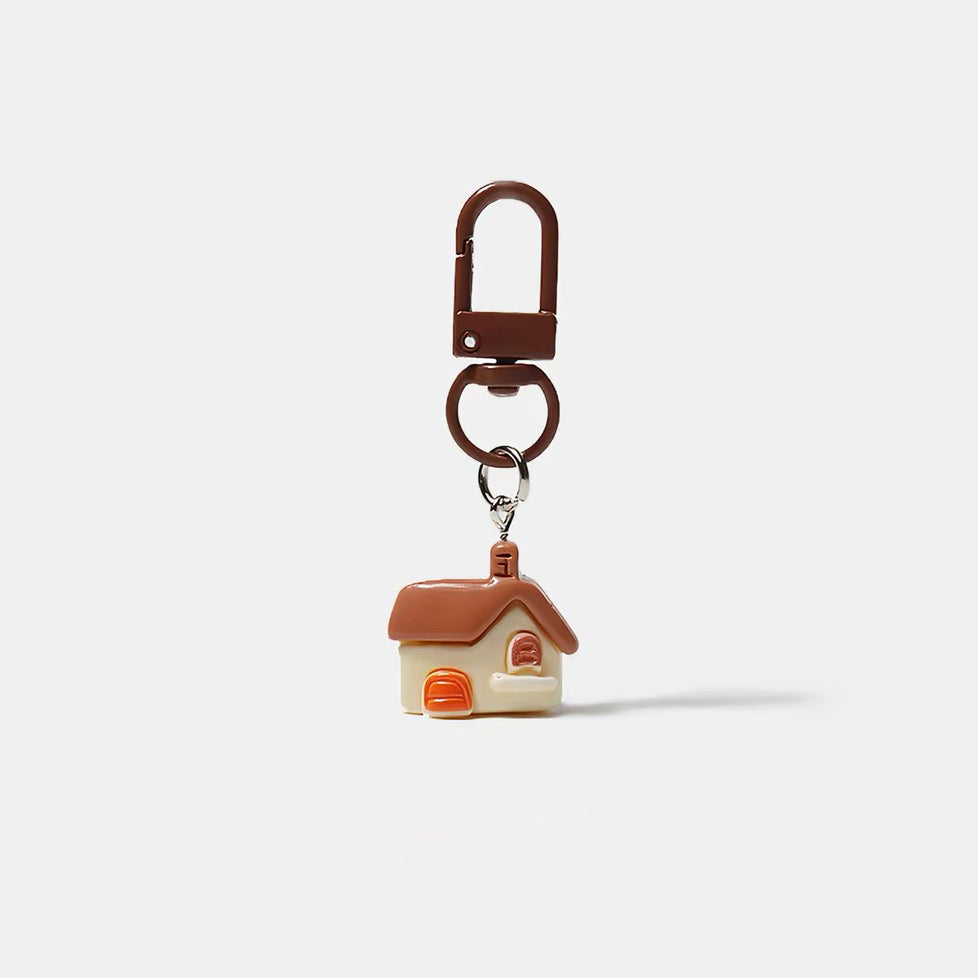 JIPPURI Keychain Little Houses Brown House