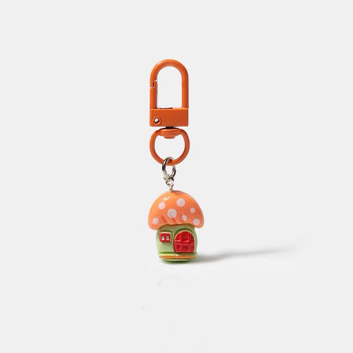 JIPPURI Keychain Little Houses Mushroom Cottage